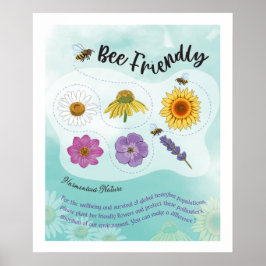 Bijenvriendelijk - Geharmoniseerde Natuur Poster