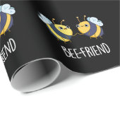 Bijenvriendelijke Funny Insect Bee Pun Dark BG Cadeaupapier (Rol Hoek)