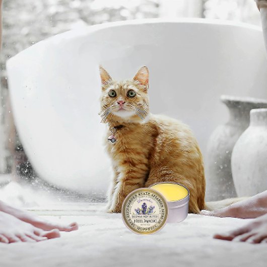 Bijenwas Heel Butter Label Lavendel Bloem Goud