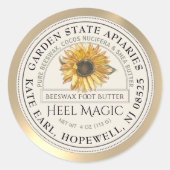 Bijenwas Heel Butter  Zonnebloem Label (Voorkant)