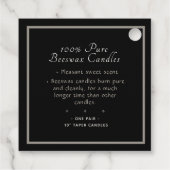 Bijenwas Kaars Heraldische Bijen Product Label Zwa (Achterkant)