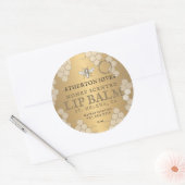 Bijenwas Lipbalsem Gouden Honingraat Heraldische b Ronde Sticker (Envelop)