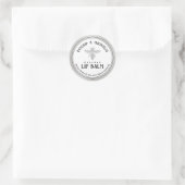 Bijenwas Lippenbalsem Gestileerde Queen Bee Zilver Ronde Sticker (Tas)