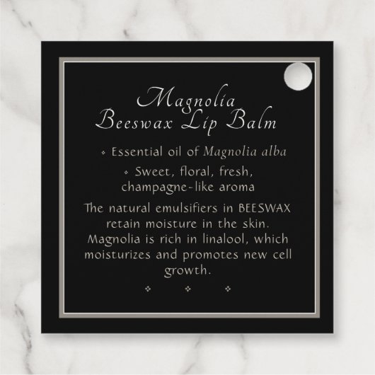 Bijenwas Lippenbalsem Heraldisch Bijenproduct Labe Bedankjes Labels (Achterkant)