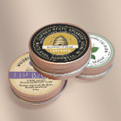 Bijenwas Lippenbalsem met  Skep en Bijen Ronde Sticker