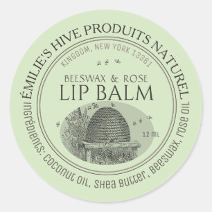 Bijenwas lippenbalsem tin mini label met scheep en