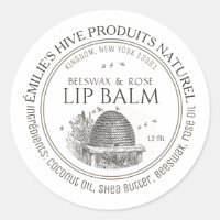 Bijenwas lippenbalsem tin mini label met scheep en