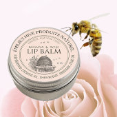 Bijenwas lippenbalsem tin mini label met scheep en