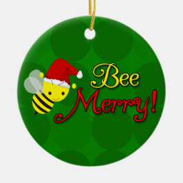 Bijenwas Merry, Cute Bumblebee Holiday Keramisch Ornament