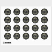 Bijenwaskaars Heraldische Bijen Fancy Productlabel Ronde Sticker (Vel)