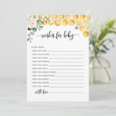 Bijenwensen voor baby card kaart (Staand voorkant)