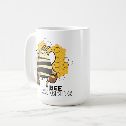 bijenwerk koffiemok (Voorkant links)