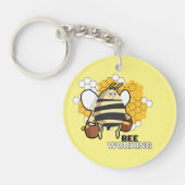 bijenwerk sleutelhanger (Voorkant)