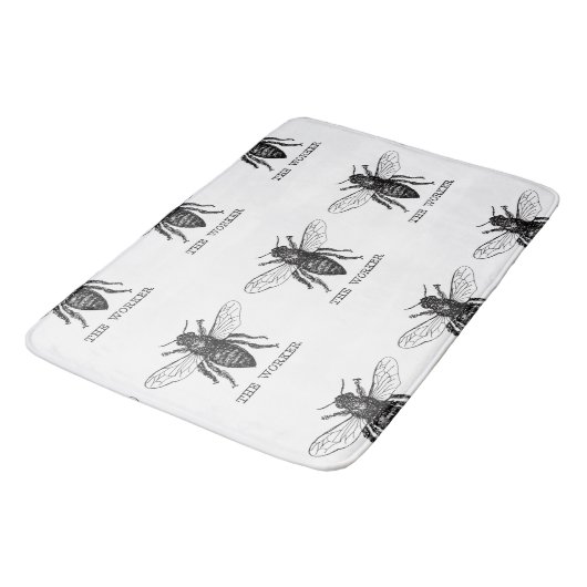 Bijenwerker Honing Zwarte hommel Badmat (Gekanteld)