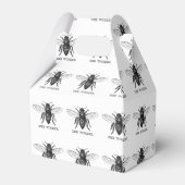 Bijenwerker Honing Zwarte hommel Bedankdoosjes (Achterkant)