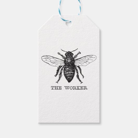 Bijenwerker Honing Zwarte hommel Cadeaulabel (Voorkant)