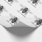 Bijenwerker Honing Zwarte hommel Cadeaupapier (Hoek)