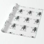 Bijenwerker Honing Zwarte hommel Cadeaupapier (Uitgerold)