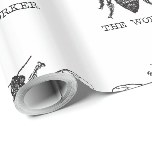 Bijenwerker Honing Zwarte hommel Cadeaupapier (Rol Hoek)