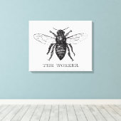 Bijenwerker Honing Zwarte hommel Canvas Afdruk (Insitu (Houten vloer))