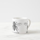 Bijenwerker Honing Zwarte hommel Espresso Kop (Voorkant rechts)