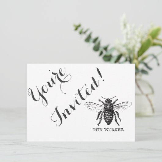 Bijenwerker Honing Zwarte hommel Kaart (Staand voorkant)