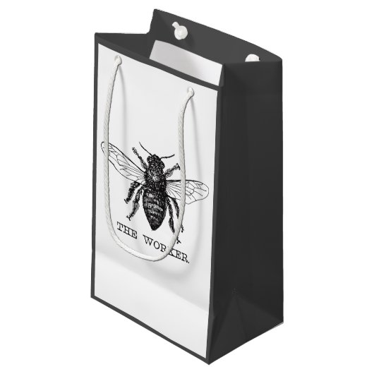 Bijenwerker Honing Zwarte hommel Klein Cadeauzakje (Voorkant Gekanteld)