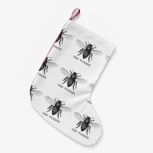 Bijenwerker Honing Zwarte hommel Kleine Kerstsok (Voorkant (Hangend))