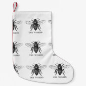 Bijenwerker Honing Zwarte hommel Kleine Kerstsok (Voorkant)