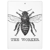 Bijenwerker Honing Zwarte hommel Klembord (Achterkant)