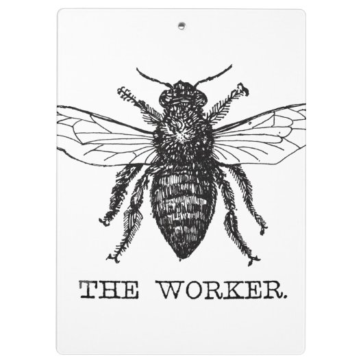 Bijenwerker Honing Zwarte hommel Klembord (Achterkant)