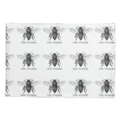 Bijenwerker Honing Zwarte hommel Kussensloop (Achterkant)