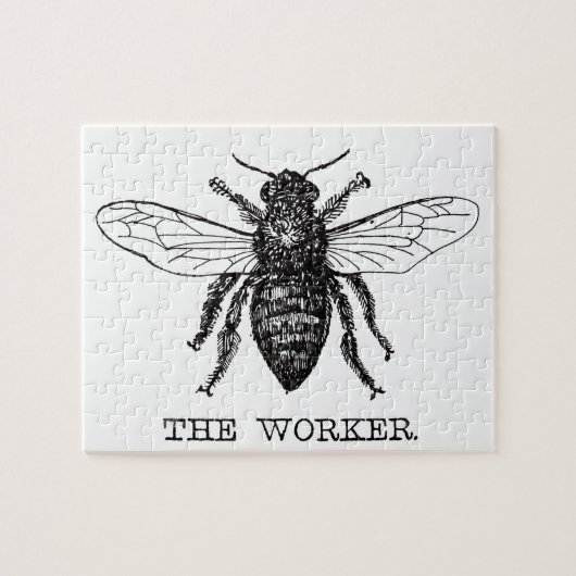 Bijenwerker Honing Zwarte hommel Legpuzzel (Horizontaal)