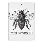 Bijenwerker Honing Zwarte hommel Mini Klembord (Achterkant)