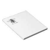 Bijenwerker Honing Zwarte hommel Notitieblok (Schuin)