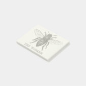 Bijenwerker Honing Zwarte hommel Post-it® Notes (Schuin)