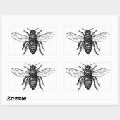 Bijenwerker Honing Zwarte hommel Rechthoekige Sticker (Vel)