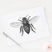 Bijenwerker Honing Zwarte hommel Rechthoekige Sticker (Envelop)