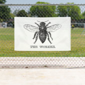 Bijenwerker Honing Zwarte hommel Spandoek (Insitu)