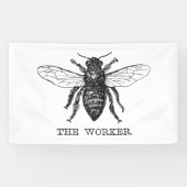 Bijenwerker Honing Zwarte hommel Spandoek (Horizontaal)