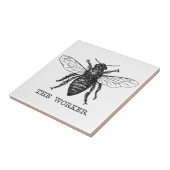 Bijenwerker Honing Zwarte hommel Tegeltje (Zijkant)