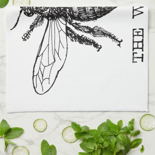 Bijenwerker Honing Zwarte hommel Theedoek (Gevouwen)