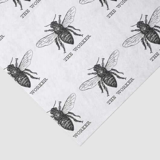 Bijenwerker Honing Zwarte hommel Tissuepapier (Detail)