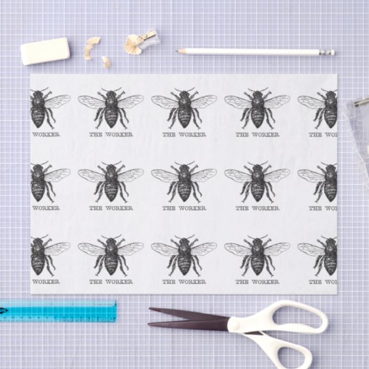 Bijenwerker Honing Zwarte hommel Tissuepapier (Craft)