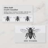 Bijenwerker Honing Zwarte hommel Visitekaartje (Voorkant / Achterkant)