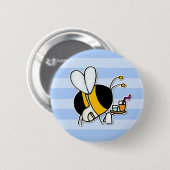 bijenwerkster ronde button 5,7 cm (Voorkant /achterkant)