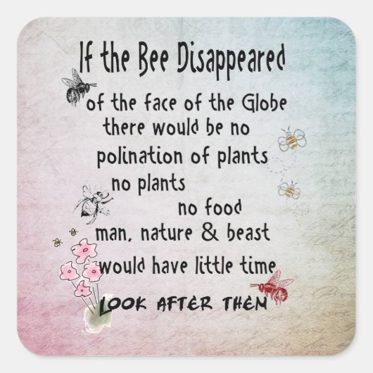 Bijenwijsheid sticker (Voorkant)