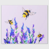 Bijenwikkelpapier met bloemen cadeaupapier (Vlak)