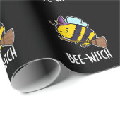 Bijenwitch Funny Bee Pun Dark BG Cadeaupapier (Rol Hoek)