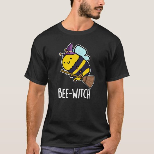 Bijenwitch Funny Bee Pun Dark BG T-shirt (Voorkant)